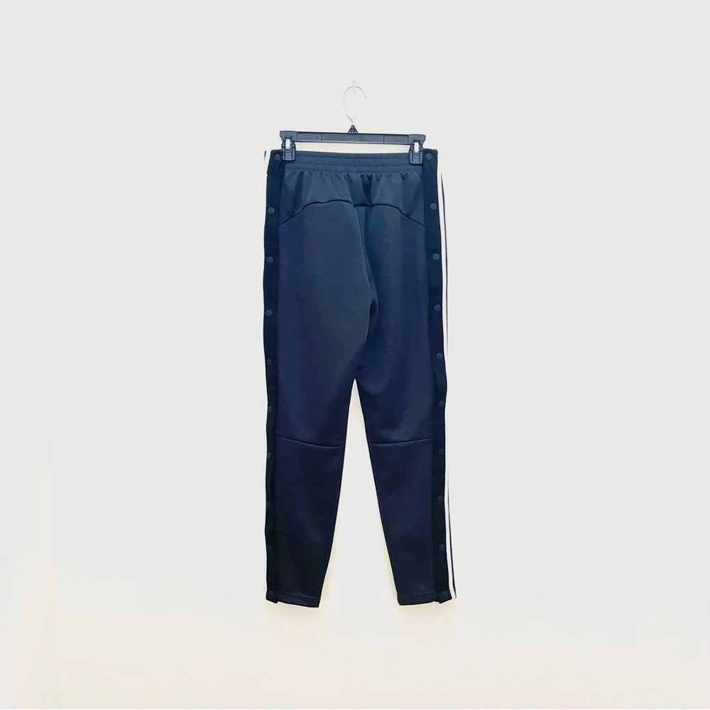 Adidas Carbon Gray  Track Snap Stripe Pants Size Small Streetwear Y2K 90s Retro
